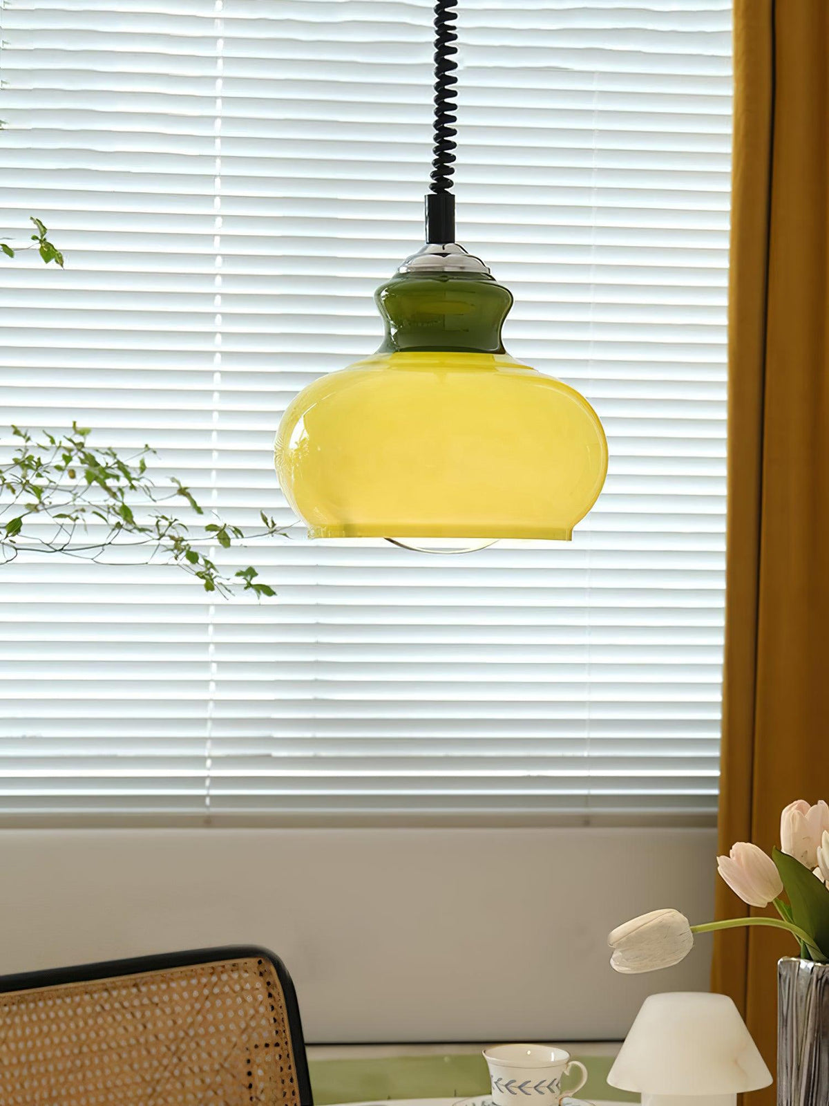 Space Age Glass Pendant Light 11.4"