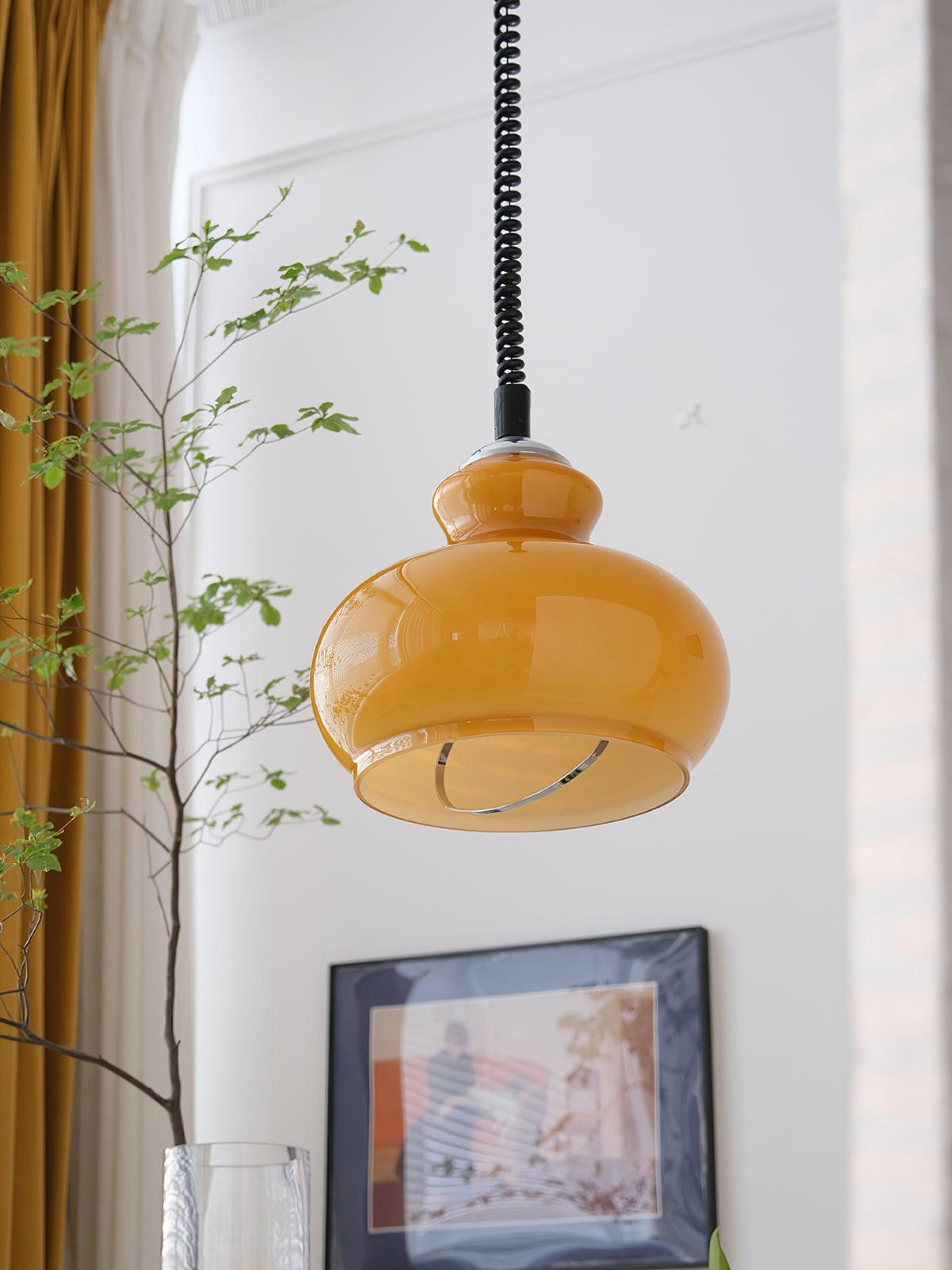 Space Age Glass Pendant Light 11.4"
