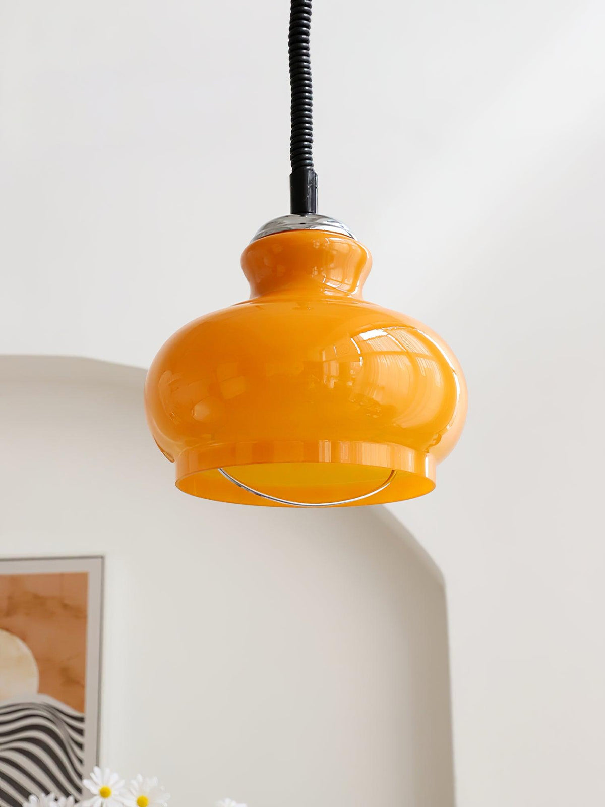 Space Age Glass Pendant Light 11.4"