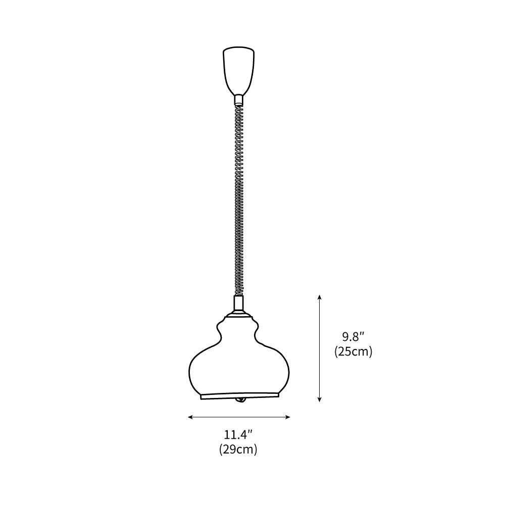 Space Age Glass Pendant Light 11.4"