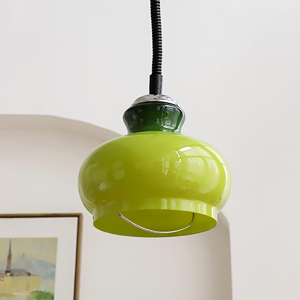 Space Age Glass Pendant Light 11.4"