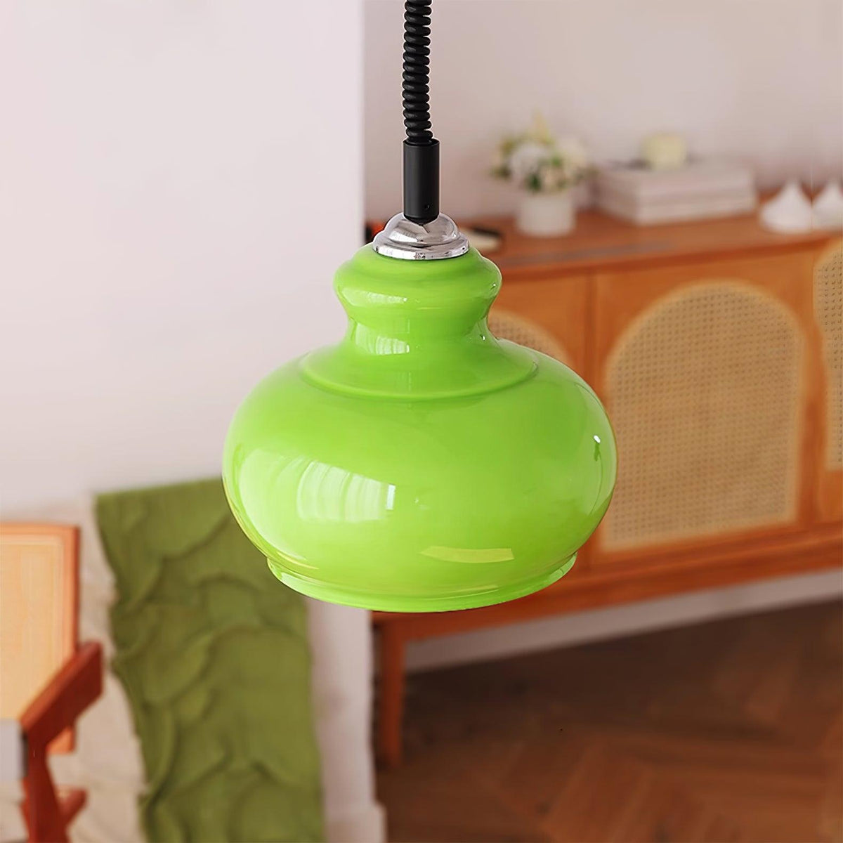 Space Age Glass Pendant Light 11.4"