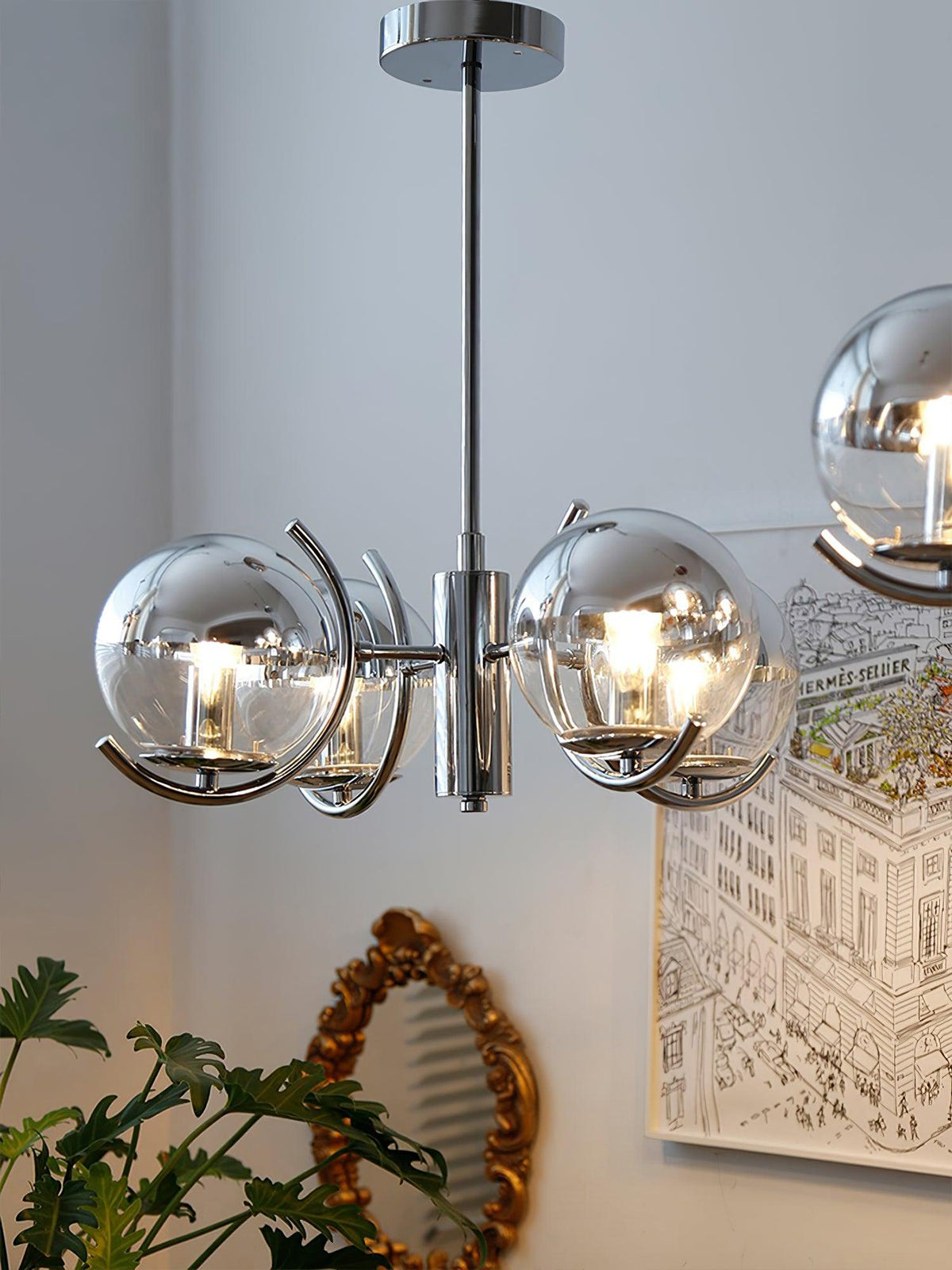 Space Ball Chandelier