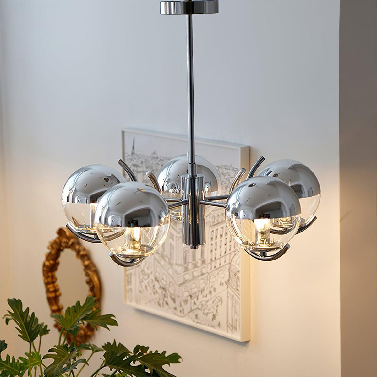 Space Ball Chandelier