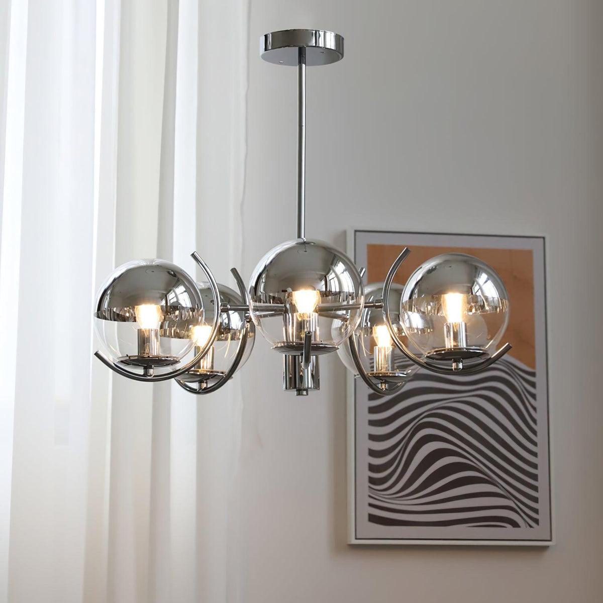 Space Ball Chandelier