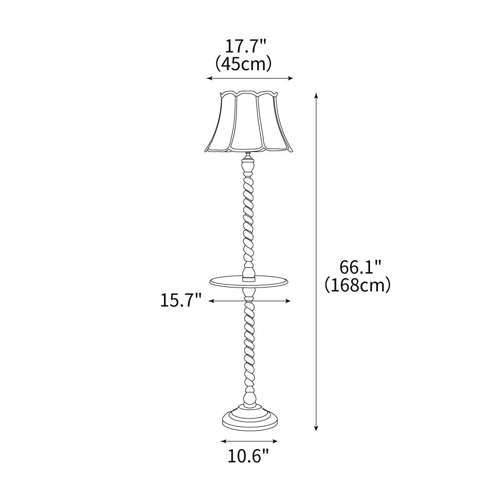 Spiral Floor Lamp 17.7"