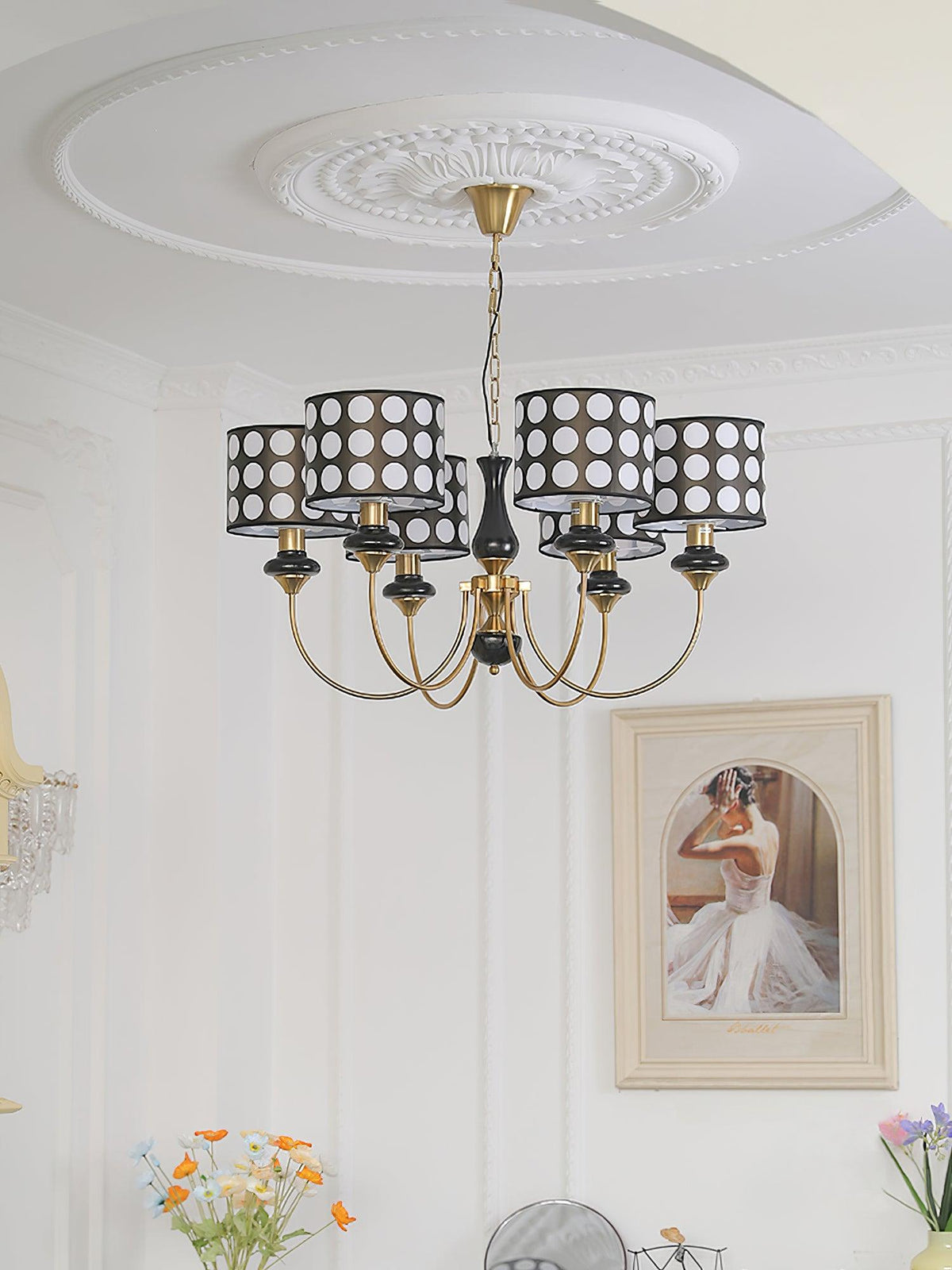Spotted Shade Chandelier