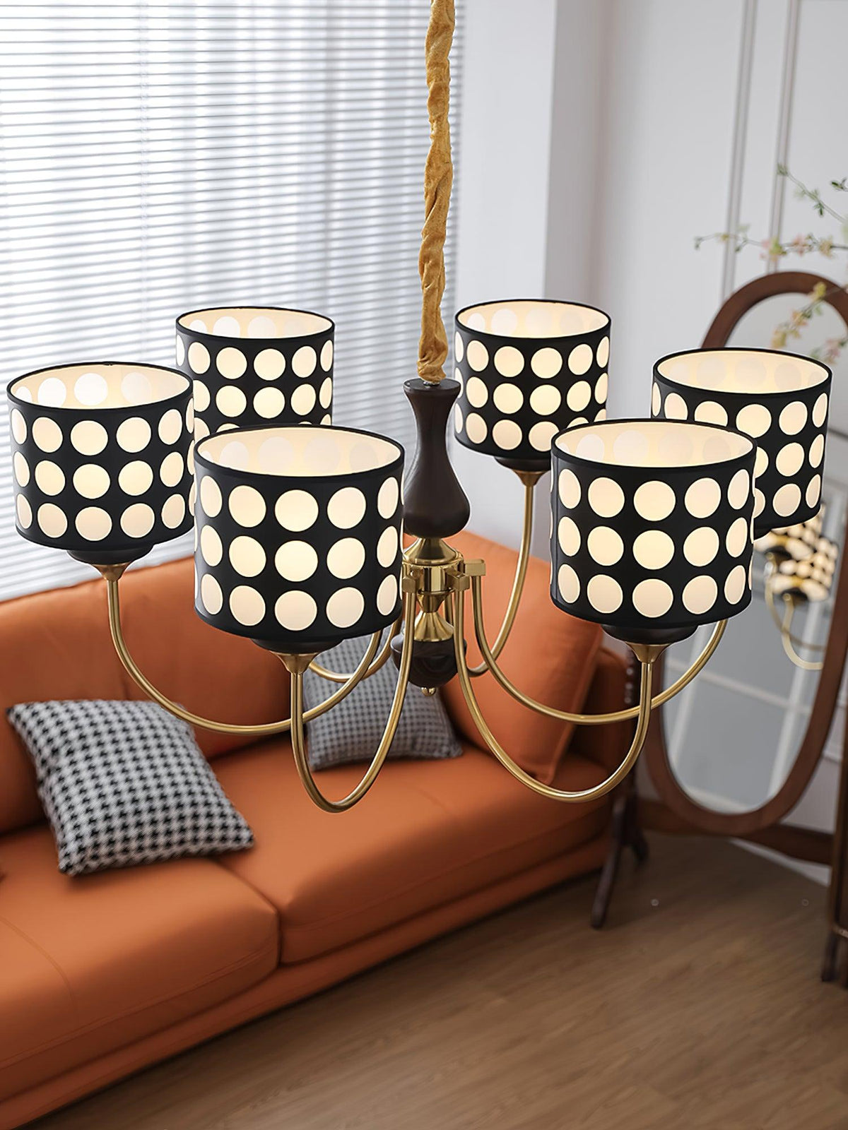 Spotted Shade Chandelier