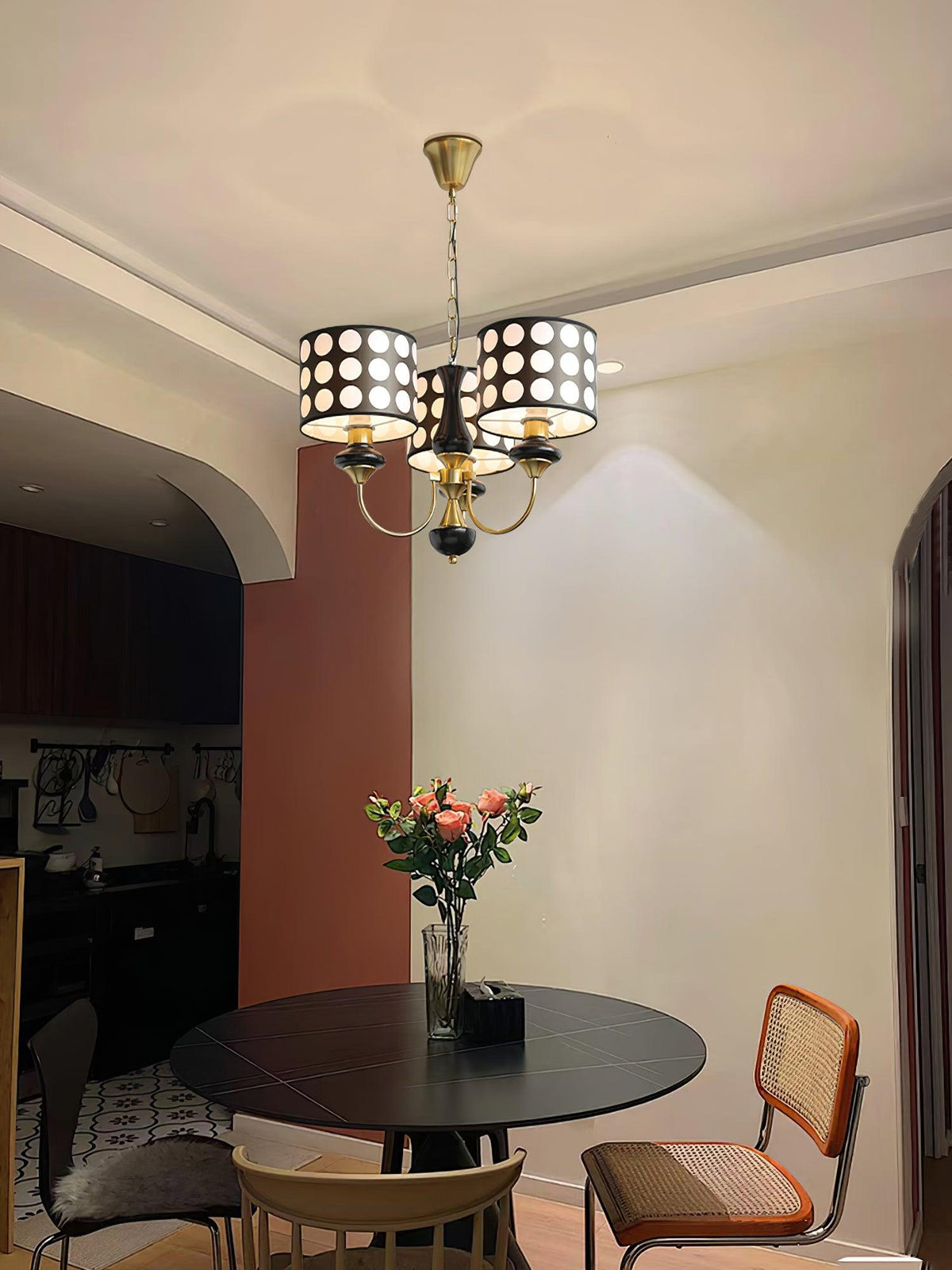Spotted Shade Chandelier