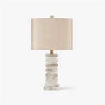 Stacked Alabaster Table Lamp