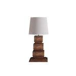 Stacked Wooden Table Lamp 15.7"