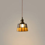 Stained Glass Pendant Light 5.9"