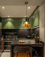 Stained Glass Pendant Light 5.9"