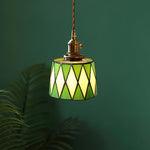 Stained Glass Pendant Light 5.9"