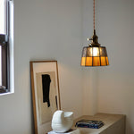 Stained Glass Pendant Light 5.9"