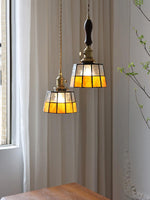 Stained Glass Pendant Light 5.9"