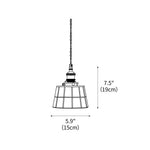 Stained Glass Pendant Light 5.9"