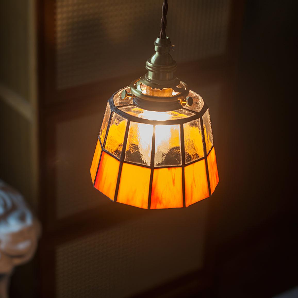 Stained Glass Pendant Light 5.9"