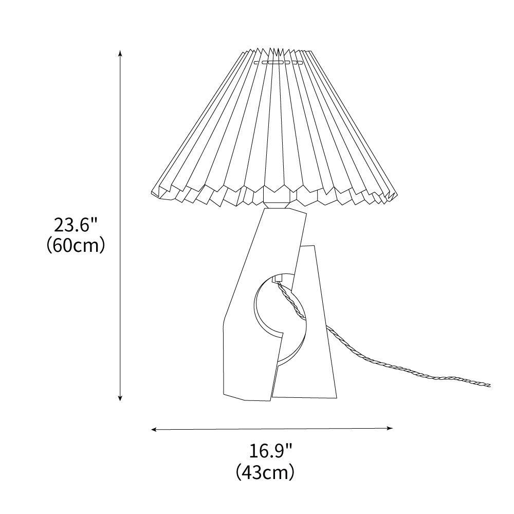 Stone Pillar Table Lamp 16.9"