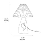 Stone Pillar Table Lamp 16.9"