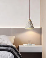 Stone Bell Pendant Light 7.1"