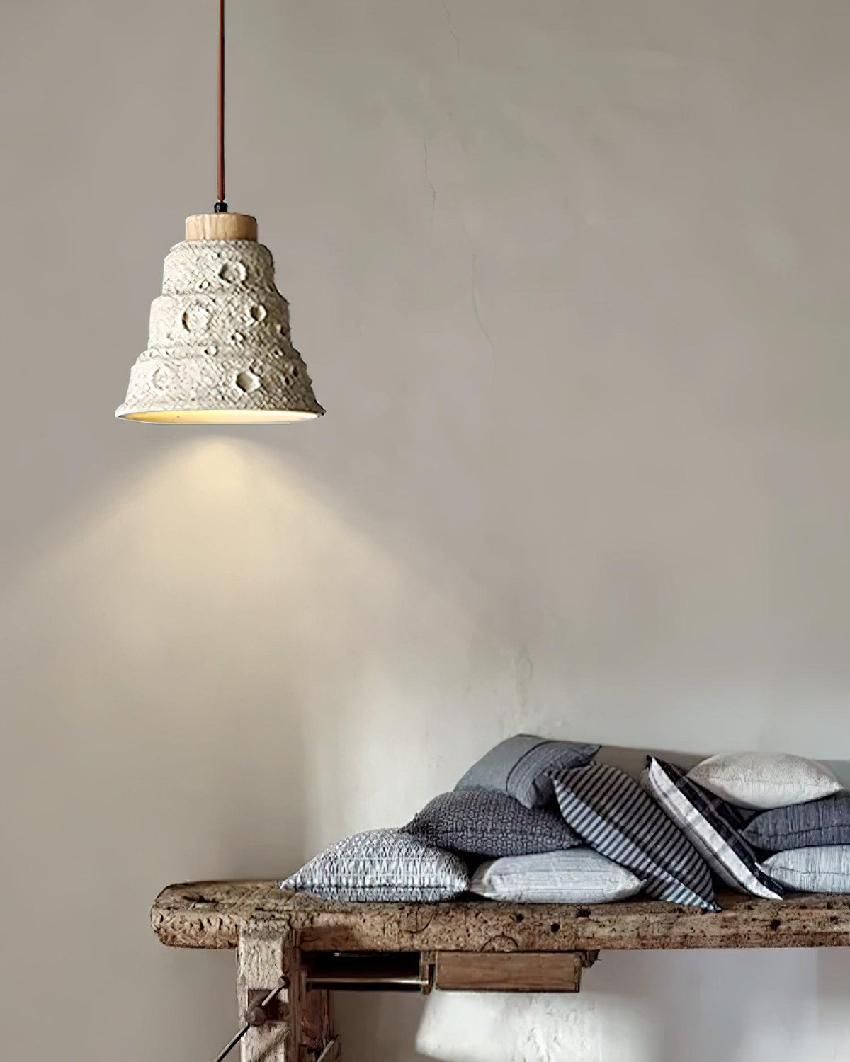 Stone Bell Pendant Light 7.1"