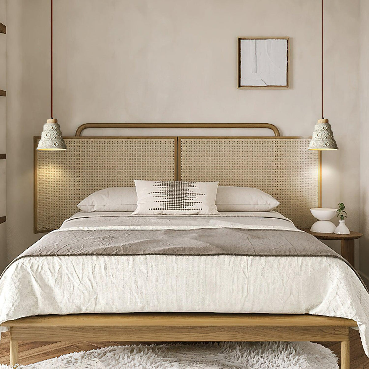 Stone Bell Pendant Light 7.1"