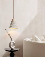 Stone Bell Pendant Light 7.1"