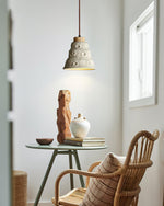Stone Bell Pendant Light 7.1"