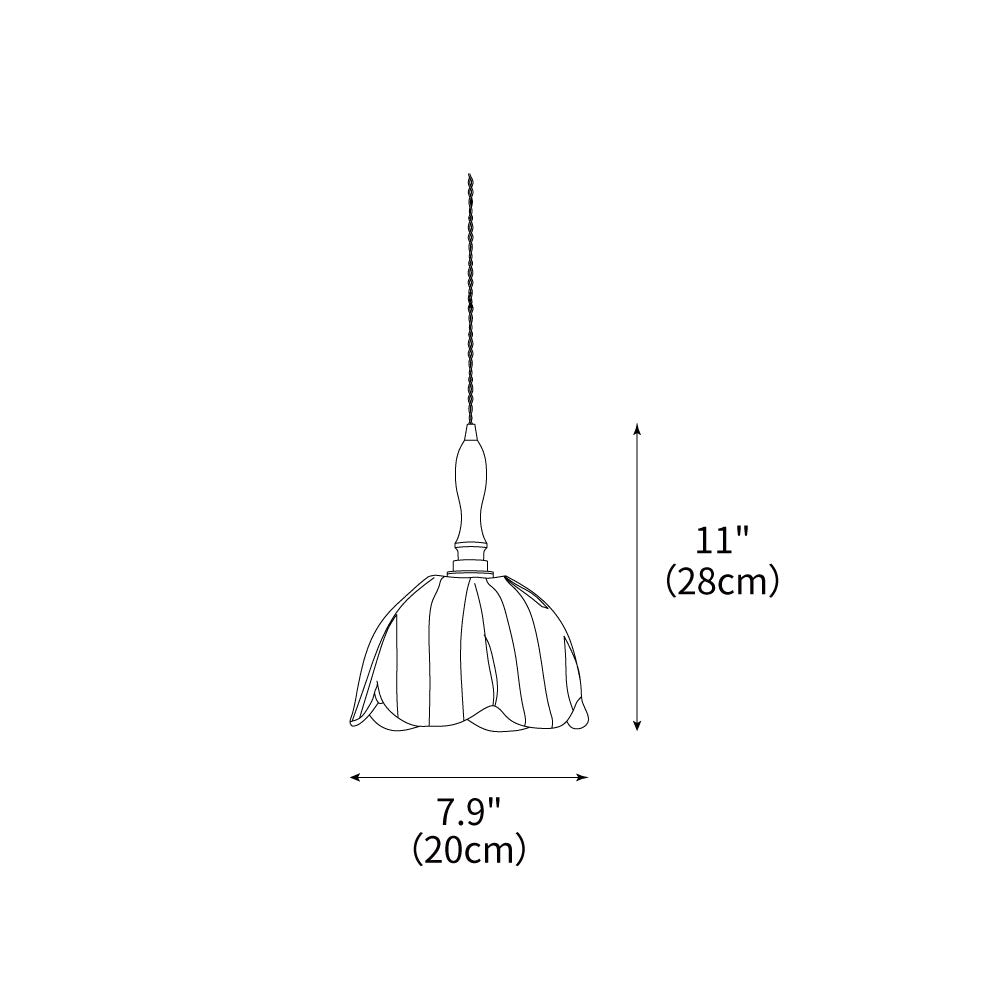 Stripe Tulip Pendant Light 7.9"