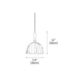 Stripe Tulip Pendant Light 7.9"