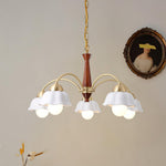 Swedish Modern Brass Chandelier