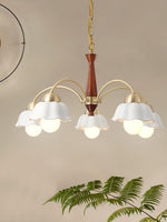 Swedish Modern Brass Chandelier