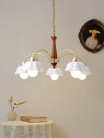 Swedish Modern Brass Chandelier