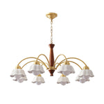 Swedish Modern Brass Chandelier