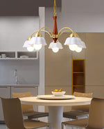 Swedish Modern Brass Chandelier