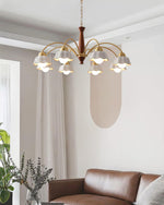 Swedish Modern Brass Chandelier