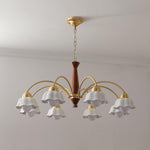Swedish Modern Brass Chandelier