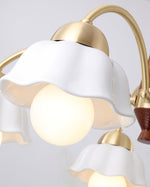 Swedish Modern Brass Chandelier