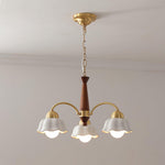 Swedish Modern Brass Chandelier