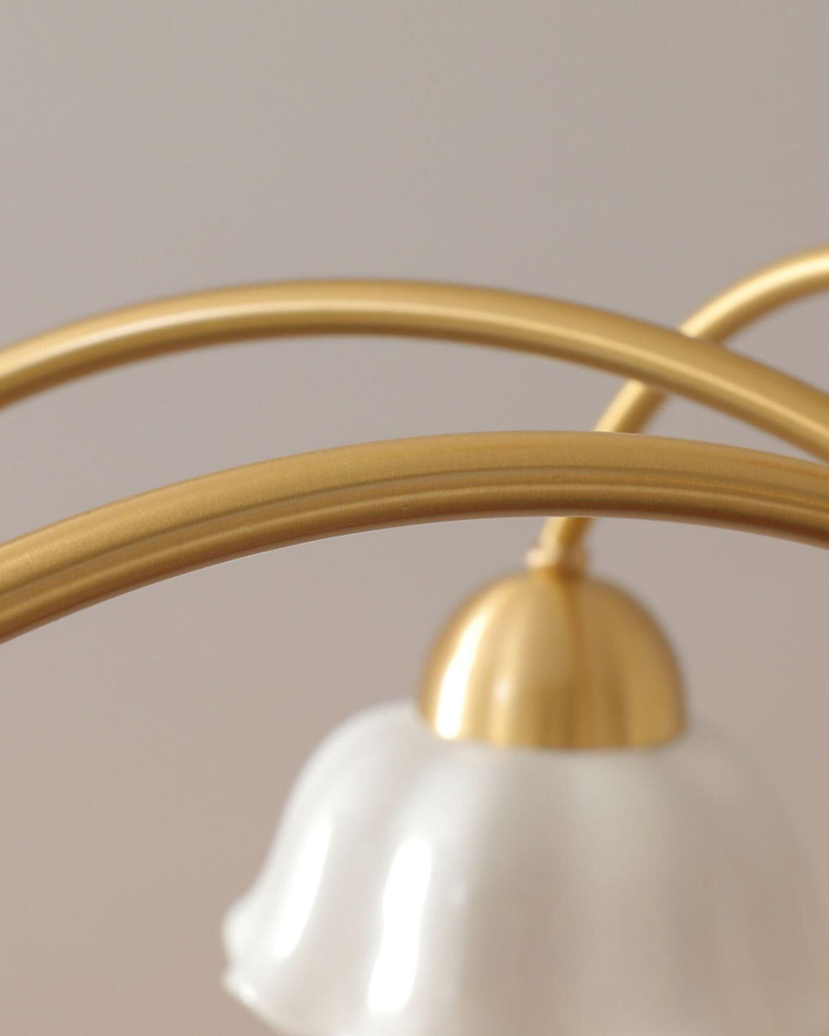 Swedish Modern Brass Chandelier