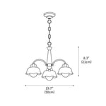 Swedish Modern Brass Chandelier