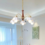 Swedish Modern Brass Chandelier