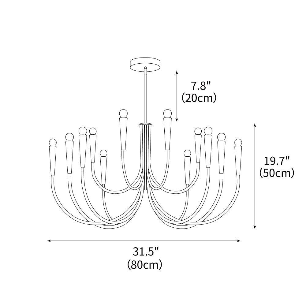 Swoop Arm Chandelier