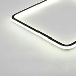 Square Industrial Black Flush Mount Ceiling Lights for Bedroom