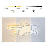 LED Aircraft Shaped Modern Flush Mount Light White Iron Ceiling Lights