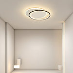 White Black Flush Mount Ceiling Lights Modern Overlapped Round Lights