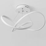 White Flush Mount Ceiling Light Cord Ribbon Adjustable Dimmable Light