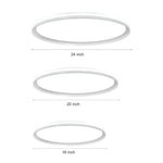 24'' Round Shaped Ultra Thin Modern Flush Mount Lights Dimmable LED Ceiling Lights