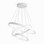 Round Shaped Modern Chandeliers 3 Rings Hanging LED Ceiling Light